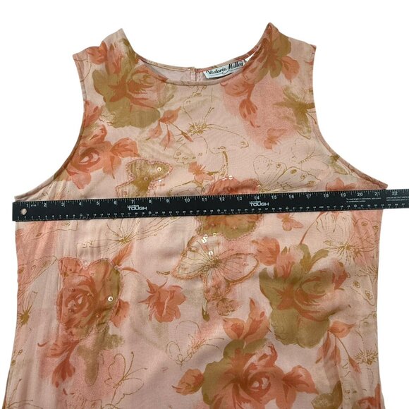 Vtg 90s Maxi Dress Sz 14 Butterflies Phoebe Buffay Fairy Cottagecore romantic - Picture 6 of 11